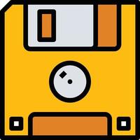 floppy disk drive storage computer accessory - filled outline icon vector