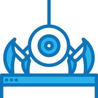 crawl spider robot website seo - blue icon vector