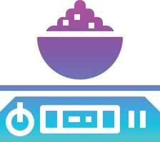 scale measure ingredient cooking kitchen - gradient solid icon vector