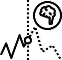 stock prediction ai artificial intelligence - outline icon vector