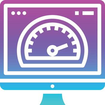 optimization boost speed website seo - solid gradient icon vector