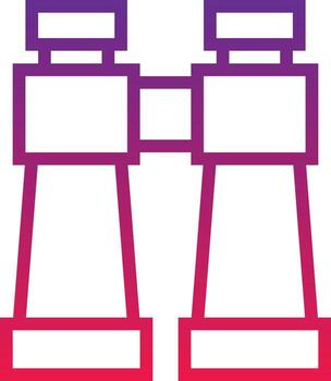 binoculars spy see sight goggles tools and utensils seo and web - gradient icon vector