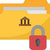 confidential document secret hidden banking - flat icon vector