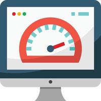 optimización impulso velocidad sitio web seo - icono plano vector