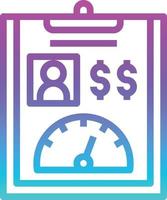 report credit analytic profile banking - gradient icon vector