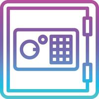 safe box deposit confidential security banking - gradient icon vector