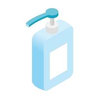 Liquid soap dispenser isometric 3d icon vector