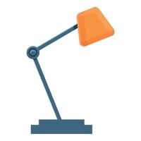 Cozy home desktop lamp icon, cartoon style vector