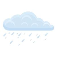 Raining cloud icon, cartoon style vector