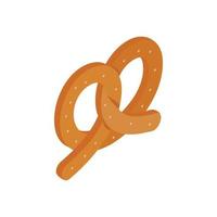 pretzel, isométrico, 3d, icono vector