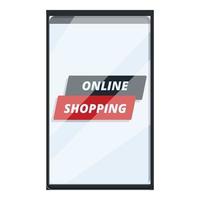 Web online shopping icon, cartoon style vector