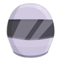 Front view of helmet icon cartoon vector. Biker equipment vector