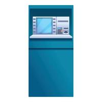 Atm icon, cartoon style vector