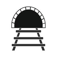 Railway tunnel icon vector