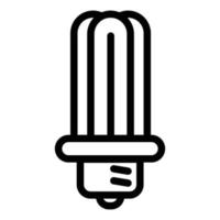 Ecology bulb icon, outline style vector