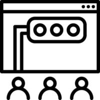 traffic light user website sign - outline icon vector