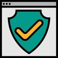 security website guard software development - filled outline icon vector