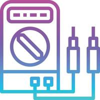 herramienta de voltímetro construcción de electricidad - icono de gradiente vector