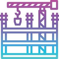 construction site building build engineering - gradient icon vector