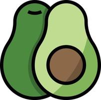 avocado fruit vegetable diet nutrition - filled outline icon vector