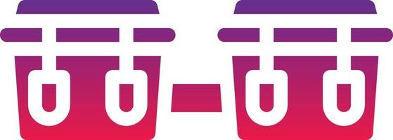 bongo drums music musical instrument - solid gradient icon vector
