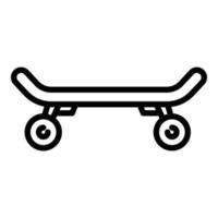 Side of skateboard icon, outline style vector