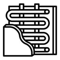 Under wall heater icon, outline style vector