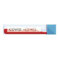 Covid test blood icon, cartoon style vector