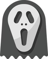 máscara fantasma grito santificar halloween - icono plano vector