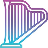 harp music musical instrument - gradient icon vector