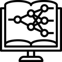 machine learning train data ai artificial intelligence - outline icon vector