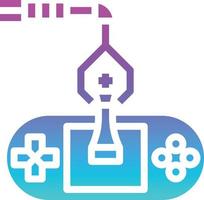 game console ai artificial intelligence - solid gradient icon vector