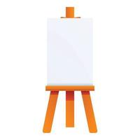 Exhibition easel icon, cartoon style vector