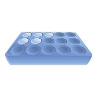 Ice cube tray icon, cartoon style vector