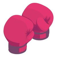 Boxing gloves icon, isometric style vector