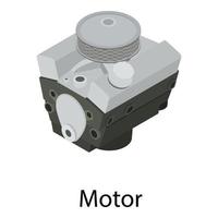 Car motor icon, isometric style vector