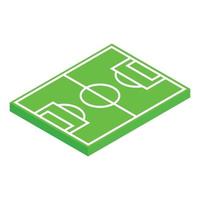 Soccer field layout isometric 3d icon vector