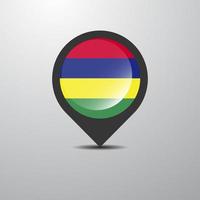 Mauritius Map Pin vector