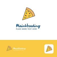 Creative Pizza Logo Design Flat color Logo place for Tagline Vector Illustration