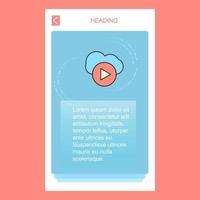 Cloud play mobile vertical banner design design Vector