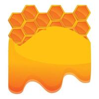 Honey comb icon, cartoon style vector