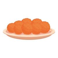 Meat balls icon cartoon vector. Spanish food vector