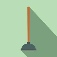 Plunger flat icon with shadow vector