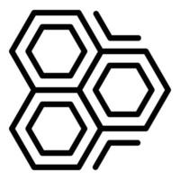 Hexagonal honeycomb icon, outline style vector