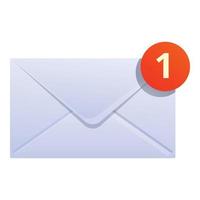 New inbox envelope icon, cartoon style vector