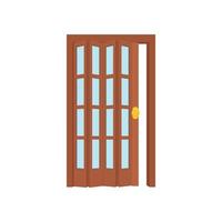 Opened door icon, cartoon style vector