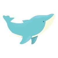 vector de dibujos animados de icono de delfín de zoológico. animales del océano