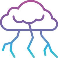 thunderstrom thunder strom rain - gradient icon vector