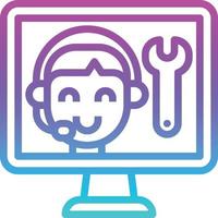 support technical call center technicial seo - gradient icon vector