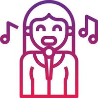 singer music musical instrument avatar - gradient icon vector